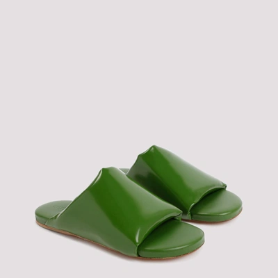 Shop Bottega Veneta Cushion Slides Shoes In Green