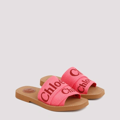 Shop Chloé Woody Flat Mules Shoes In Pink &amp; Purple