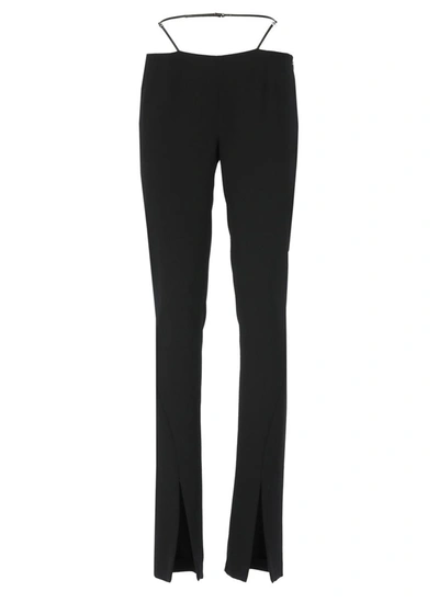 Dsquared2 Strap-detail Flared Trousers In Black