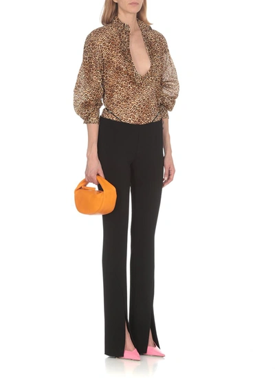 Dsquared2 Strap-detail Flared Trousers In Black