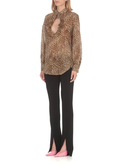 Dsquared2 Strap-detail Flared Trousers In Black