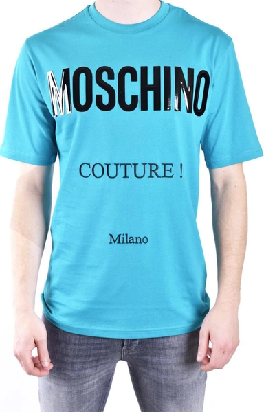 Shop Moschino T-shirt In Blue