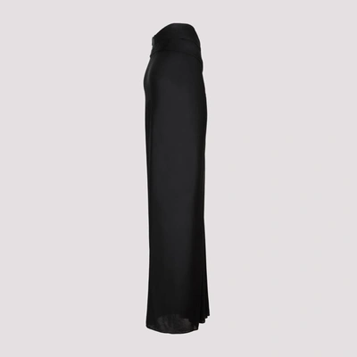 Shop Saint Laurent Viscose Skirt In Black