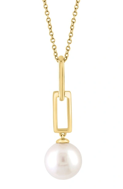 Shop Effy 14k Yellow Gold Freshwater Pearl Pendant Necklace In Gold Multi