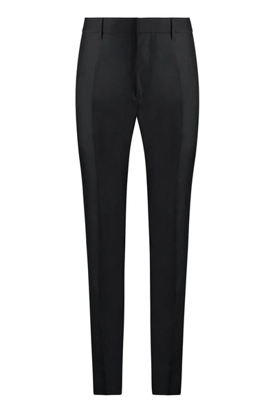 Shop Dsquared2 Wool-blend Taylored Cigarette Trousers In Black