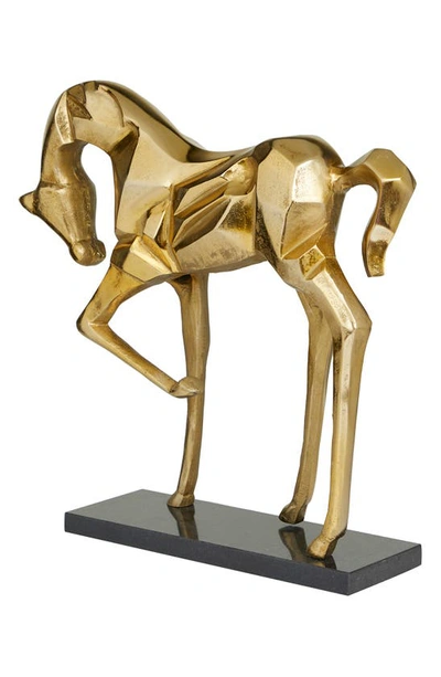 Shop Vivian Lune Home Gold Aluminum Contemporary Horse Sculpture