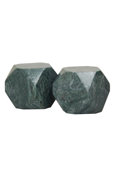 Shop Cosmo By Cosmopolitan Gray Marble Block Geometric Bookends In Grey