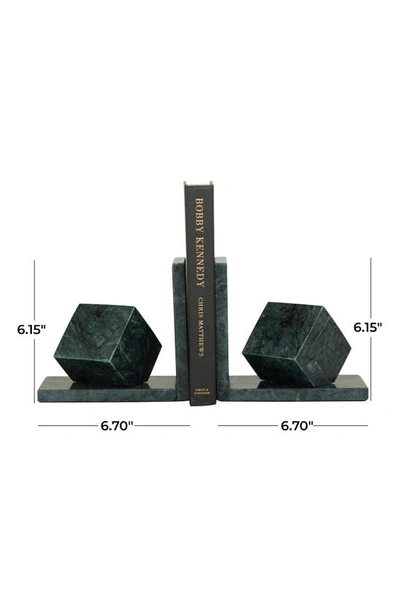 Shop Cosmo By Cosmopolitan Green Marble Orb Bookends In Black
