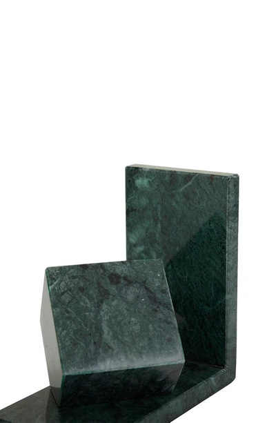Shop Cosmo By Cosmopolitan Green Marble Orb Bookends In Black