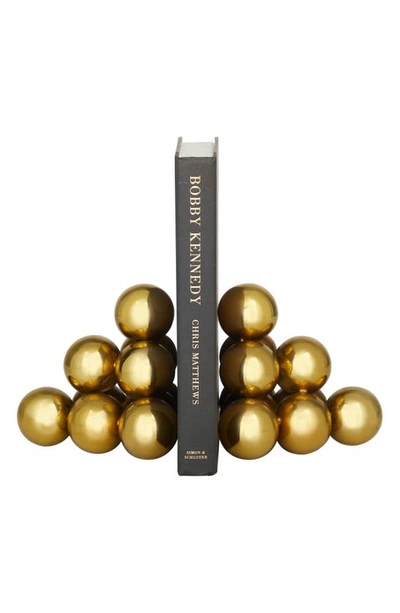 Shop Vivian Lune Home Gold Stainless Steel Stacked Orb Bookends