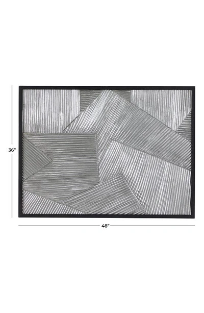 Shop Vivian Lune Home Silvertone Wood Carved Radial Geometric Wall Decor With Black Frame In Grey
