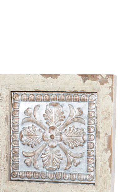 Shop Sonoma Sage Home White Metal Scroll Wall Decor With Embossed Details
