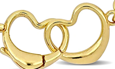 Delmar Open Heart Paperclip Link Necklace In Gold