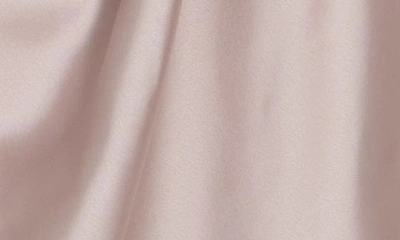 Renee C Cowl Neck Short Sleeve Satin Top In Beige
