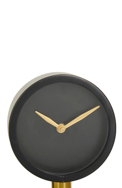 Shop Vivian Lune Home Black Stainless Steel Clock With Gold Stand