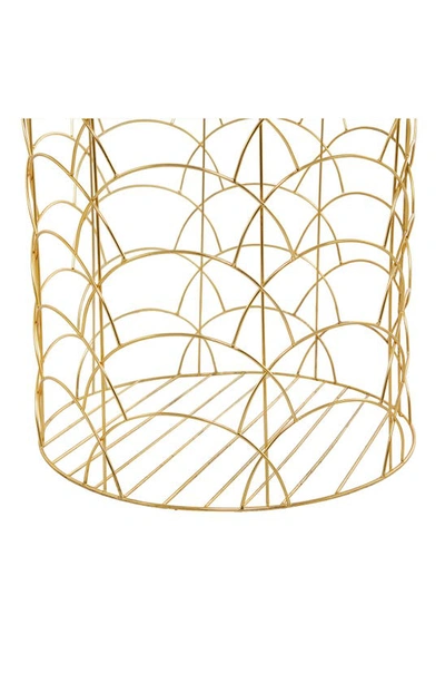 Shop Cosmo By Cosmopolitan Goldtone Metal Glam Storage Basket