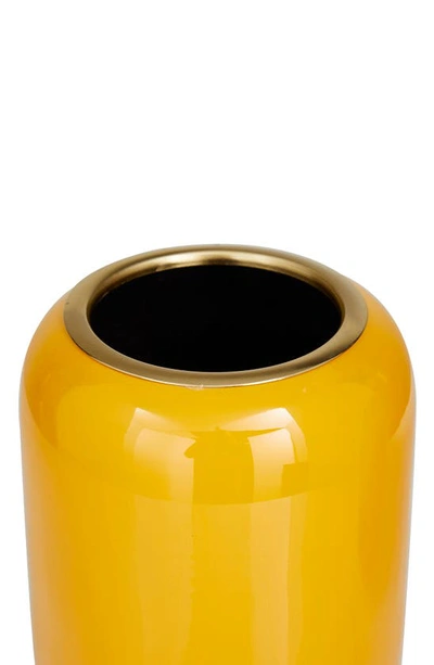 Shop Ginger Birch Studio Yellow Metal Modern Vase