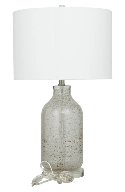 Shop Ginger Birch Studio Gray Glass Table Lamp With Drum Shade In White