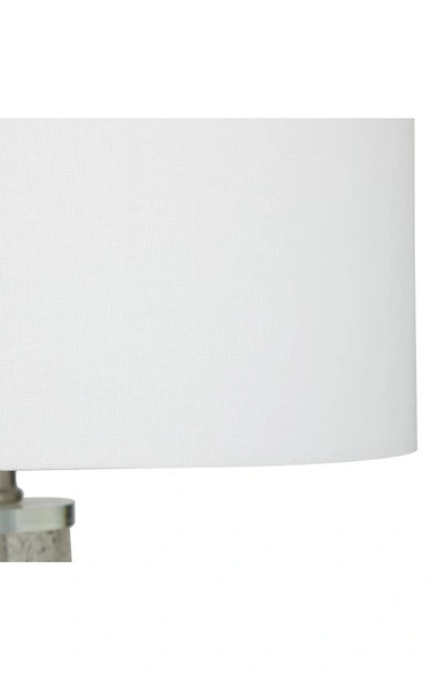 Shop Ginger Birch Studio Gray Glass Table Lamp With Drum Shade In White