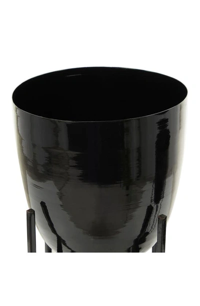 Shop Cosmo By Cosmopolitan Black Metal Modern Planter With Removable Stand