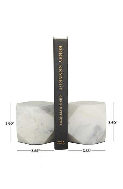 Shop Cosmo By Cosmopolitan White Marble Block Geometric Bookends