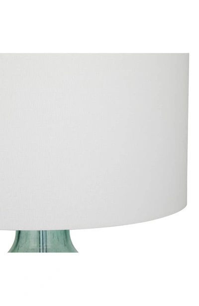 Shop Ginger Birch Studio Teal Glass Modern Table Lamp In Clear