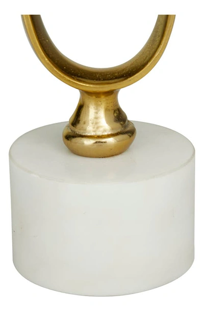 Shop Vivian Lune Home Goldtone Aluminum Paper Clip Pillar Candle Holder With Marble Base