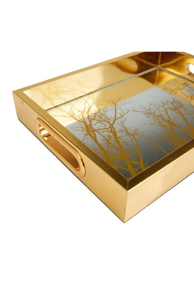 Shop Vivian Lune Home Gold Plastic Mirrored Geometric Tray