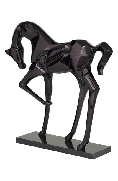 Shop Vivian Lune Home Black Aluminum Contemporary Horse Sculpture