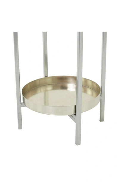 Vivian Lune Home Silver Metal Modern Planter With Removable Stand In Silver