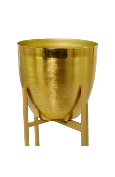 Shop Cosmo By Cosmopolitan Gold Metal Modern Planter With Removable Stand