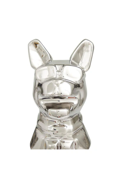 Shop Cosmo By Cosmopolitan Silver Porcelain Bulldog Sculpture With Sunglasses