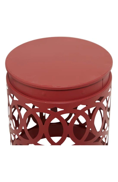 Shop Willow Row Multicolored Metal Contemporary Geometric Accent Table With Laser Carved Trellis Design In Multi Colored