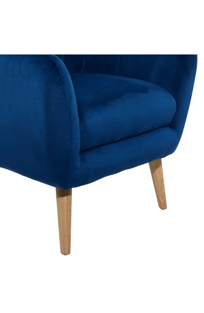 Shop Ginger Birch Studio Blue Tufted Accent Chair