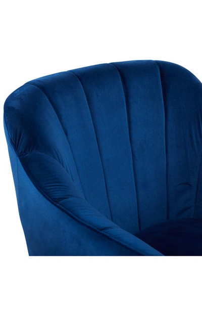 Shop Ginger Birch Studio Blue Tufted Accent Chair