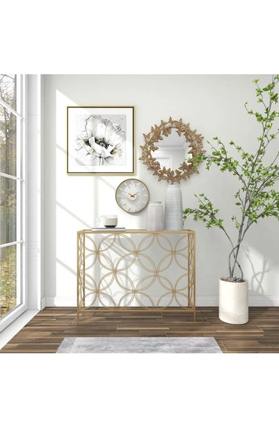 Shop Vivian Lune Home Goldtone Metal Contemporary Console Table With Mirrored Top