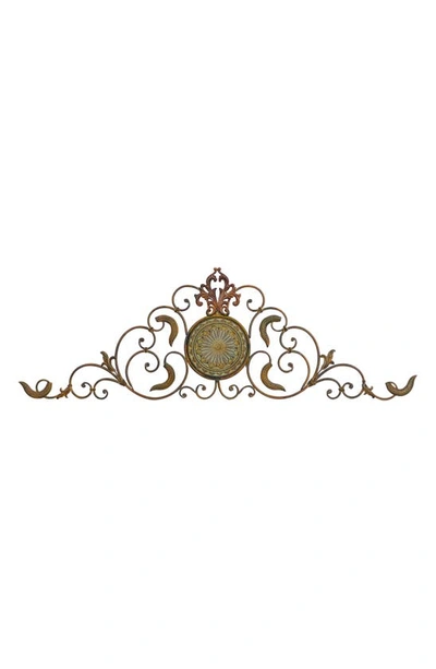 Shop Sonoma Sage Home Goldtone Metal Scroll Wall Decor With Embossed Detail