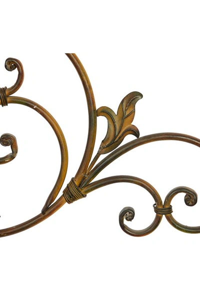 Shop Sonoma Sage Home Goldtone Metal Scroll Wall Decor With Embossed Detail