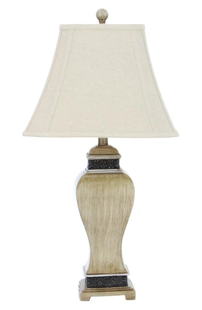 Sonoma Sage Home Brown Polystone Table Lamp With Tapered Shade In Neutral