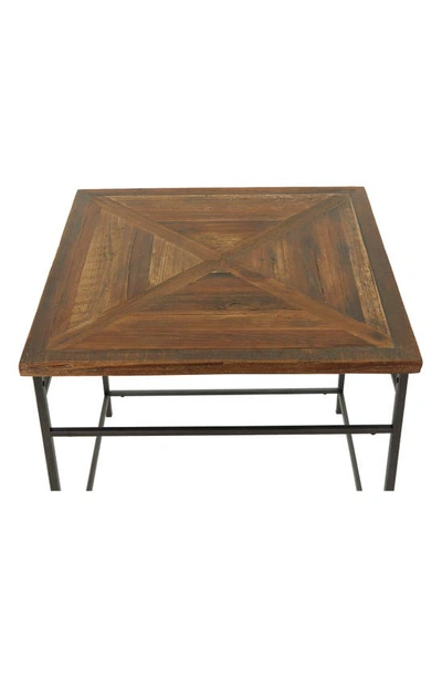 Shop Sonoma Sage Home Black Metal Rustic Accent Table With Brown Wood Top