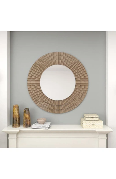 Shop Sonoma Sage Home Silver Wood Starburst Wall Mirror