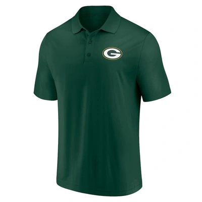 Shop Fanatics Branded Green/gold Green Bay Packers Dueling Two-pack Polo Set