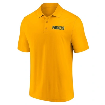 Shop Fanatics Branded Green/gold Green Bay Packers Dueling Two-pack Polo Set
