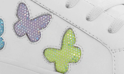 Shop Kurt Geiger Kids' Mini Laney Butterfly Sneaker In White