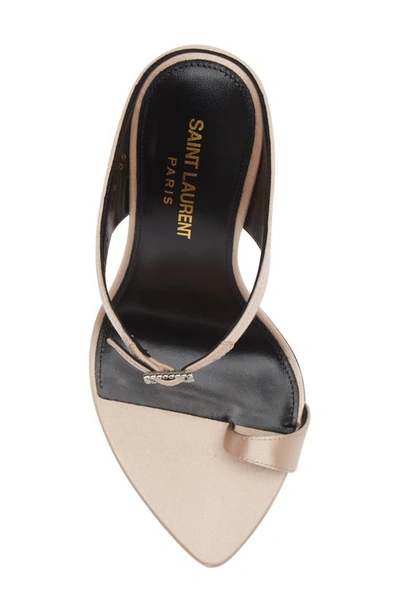 Shop Saint Laurent Dive Pointed Toe Sandal In Beige