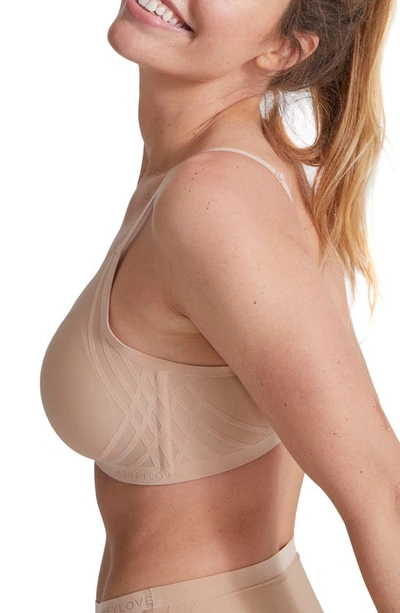 Shop Honeylove Silhouette Bra In Sand