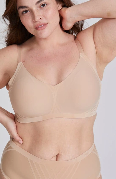 Shop Honeylove Silhouette Bra In Sand