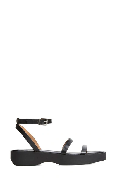 Shop Madewell The Double Strap Platform Sandal In True Black