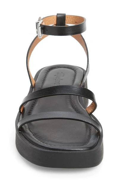 Shop Madewell The Double Strap Platform Sandal In True Black