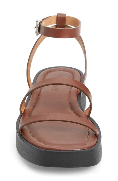 Shop Madewell The Double Strap Platform Sandal In Apple Butter